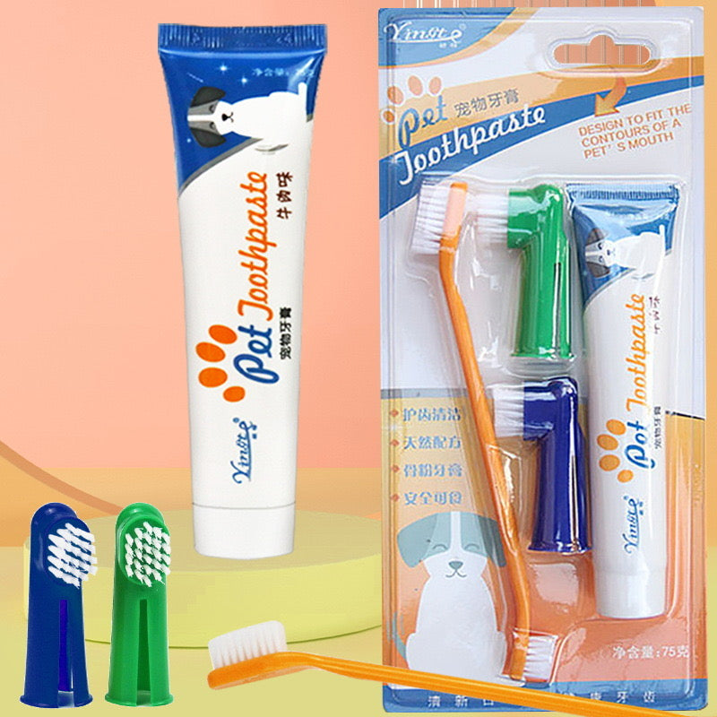Toothpaste, toothbrush