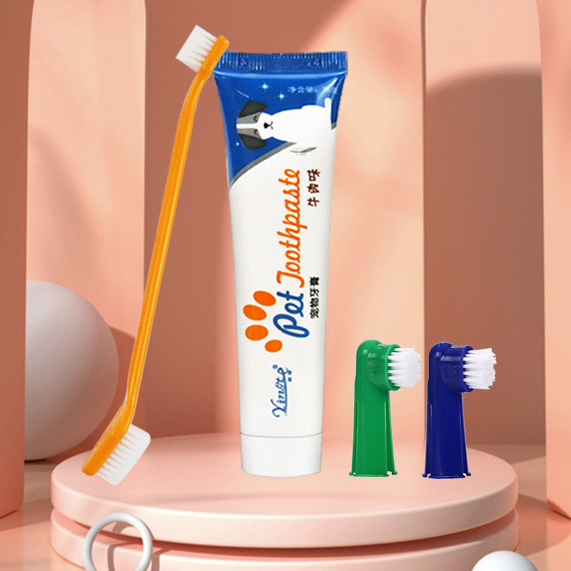 Toothpaste, toothbrush
