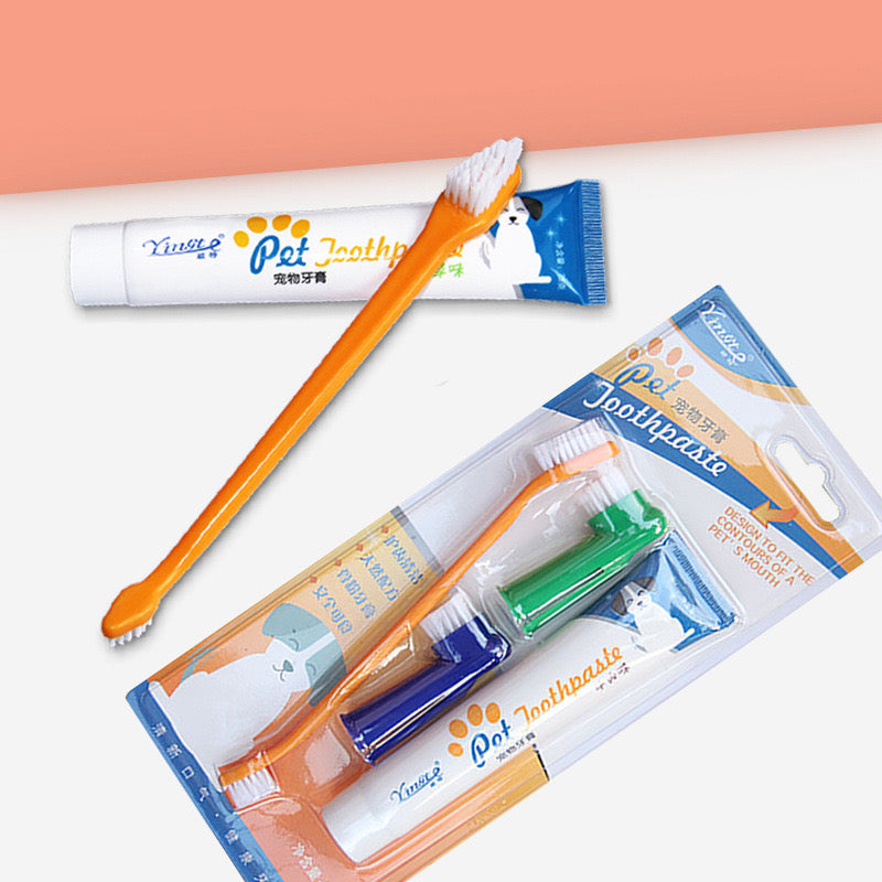 Toothpaste, toothbrush
